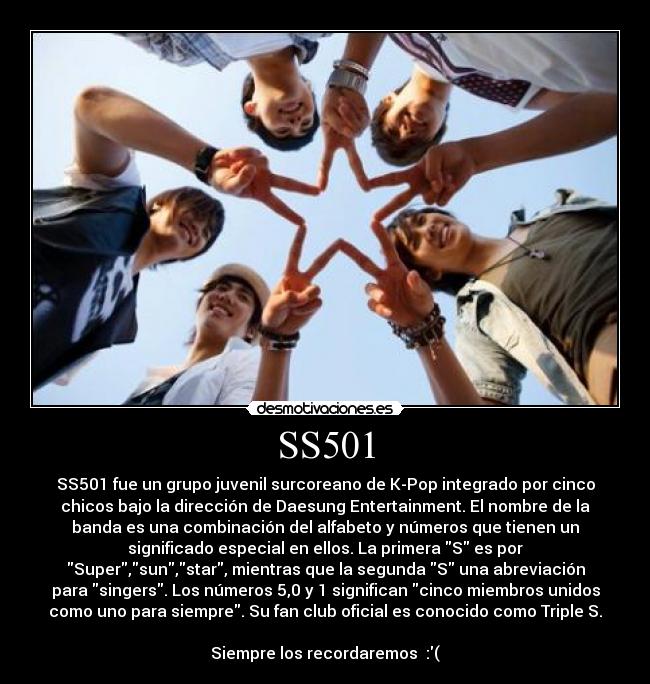 carteles ss501 unidos por siempre amistad kpop desmotivaciones