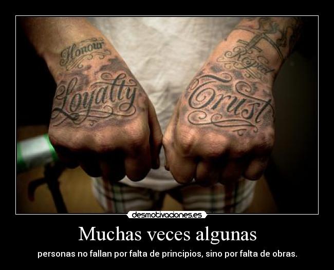 Muchas veces algunas -