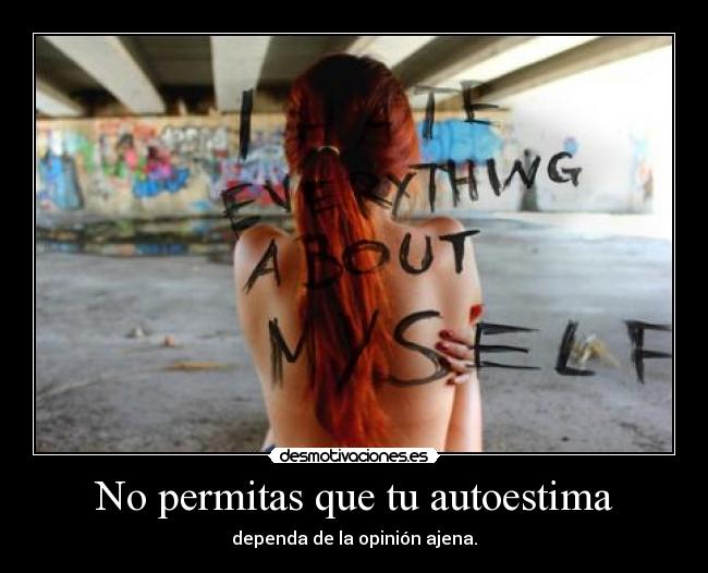 No permitas que tu autoestima -