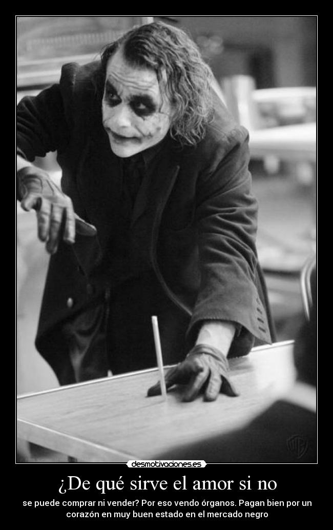 ¿De qué sirve el amor si no -