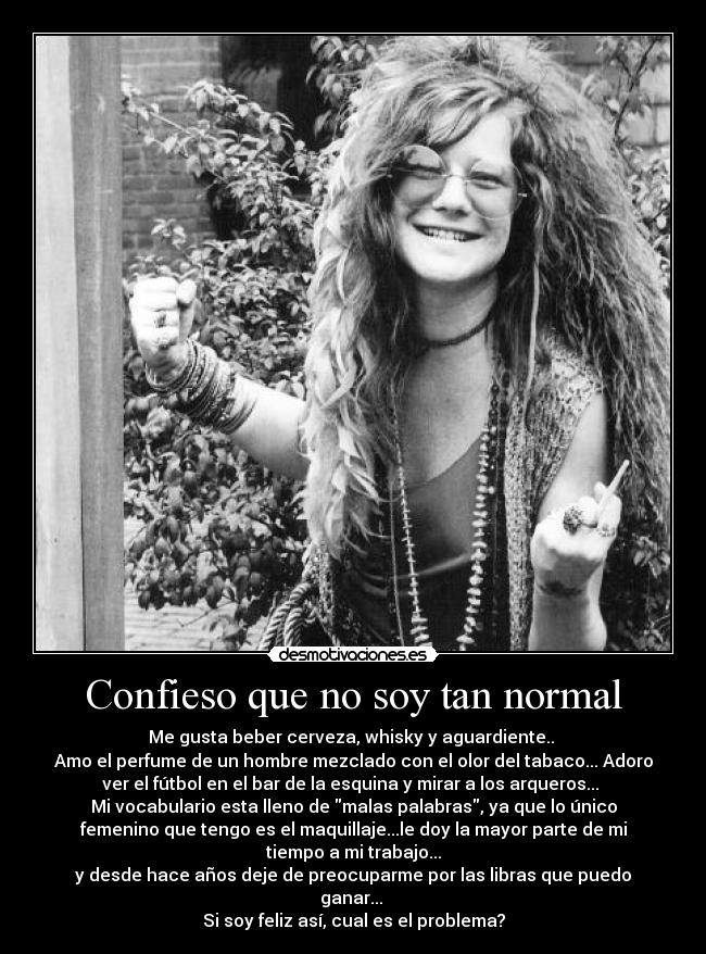 Confieso que no soy tan normal - 