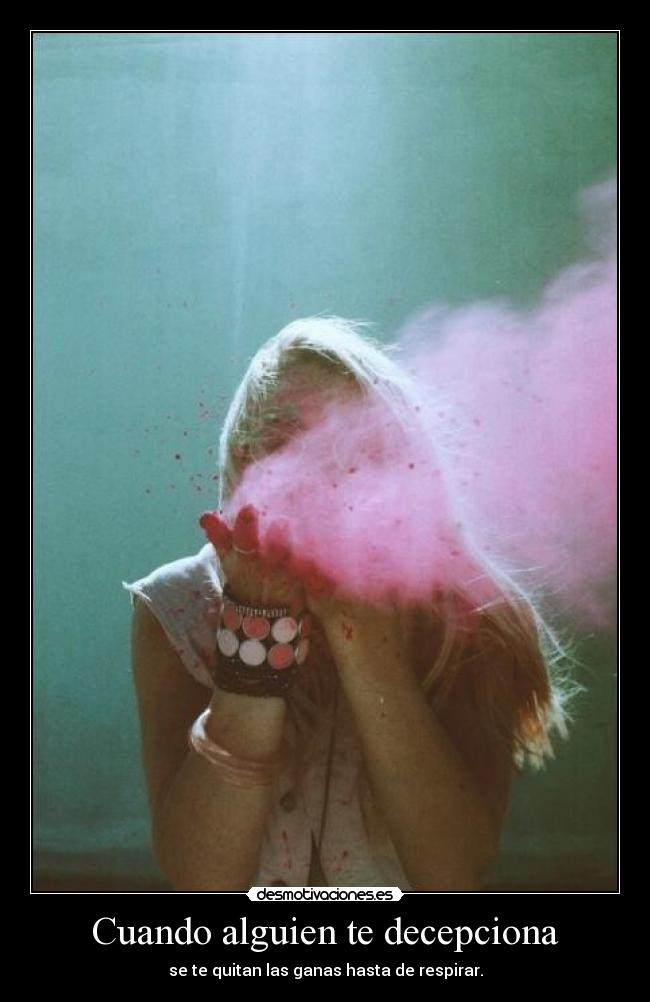 Cuando alguien te decepciona -