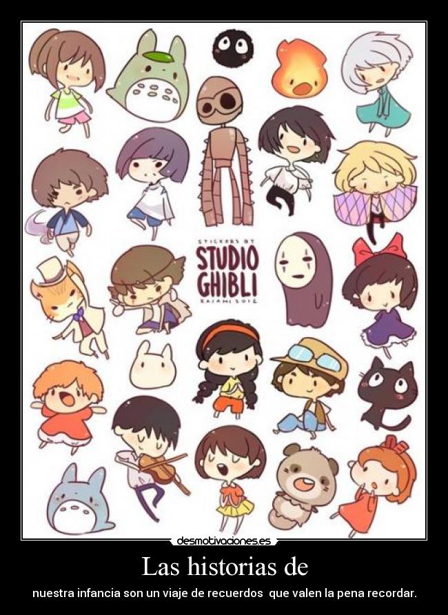 carteles anime historias recuerdos infancia desmotivaciones