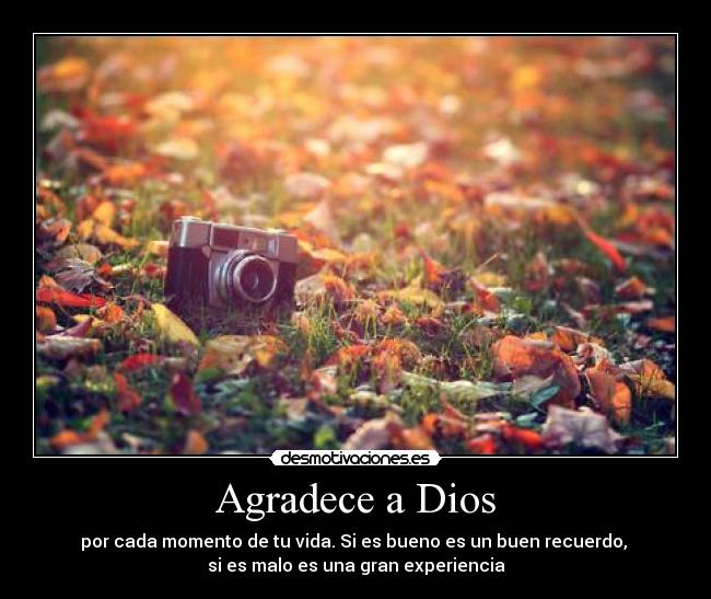 Agradece a Dios -