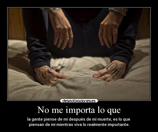 No me importa lo que - 