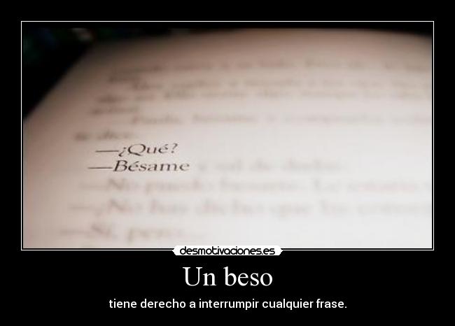 Un beso -