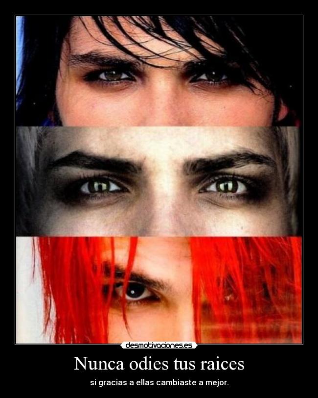 Nunca odies tus raices - si gracias a ellas cambiaste a mejor.