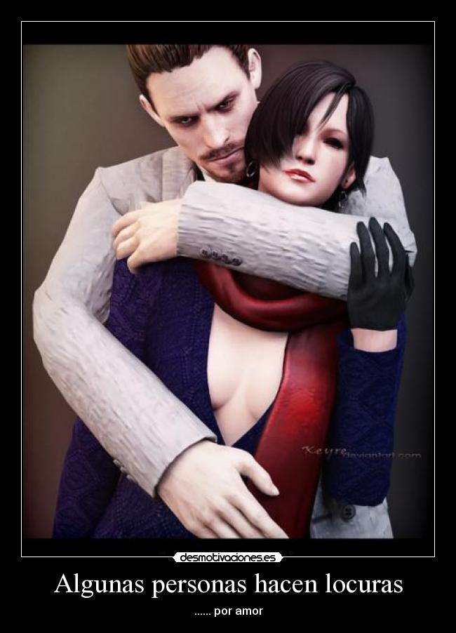 carteles residentevil resident carla ada wong locura amor desmotivaciones