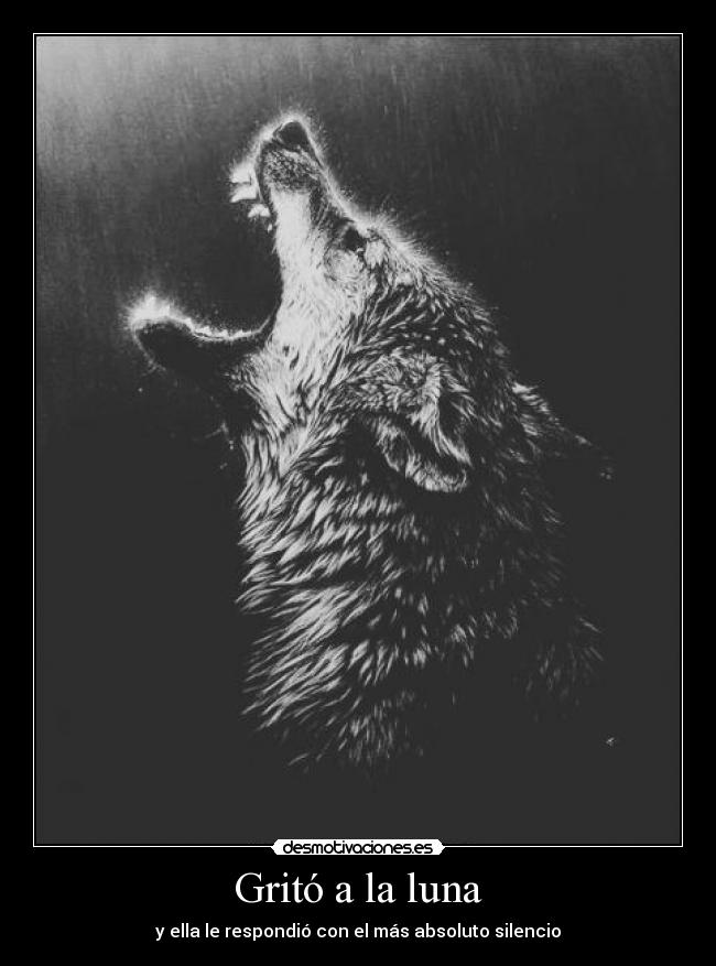 Gritó a la luna -