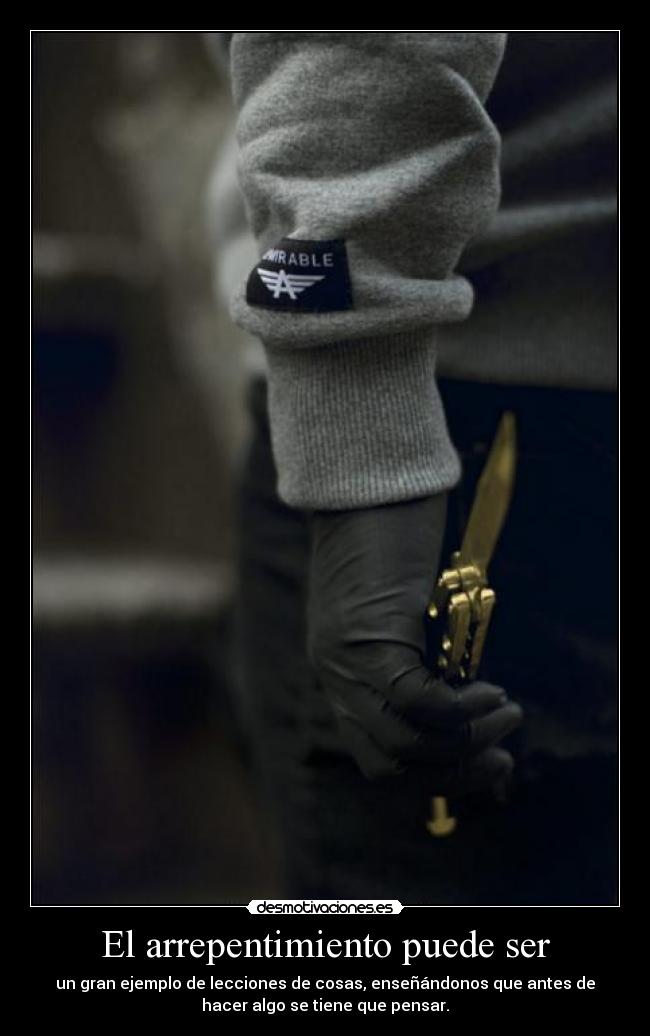 El arrepentimiento puede ser - 