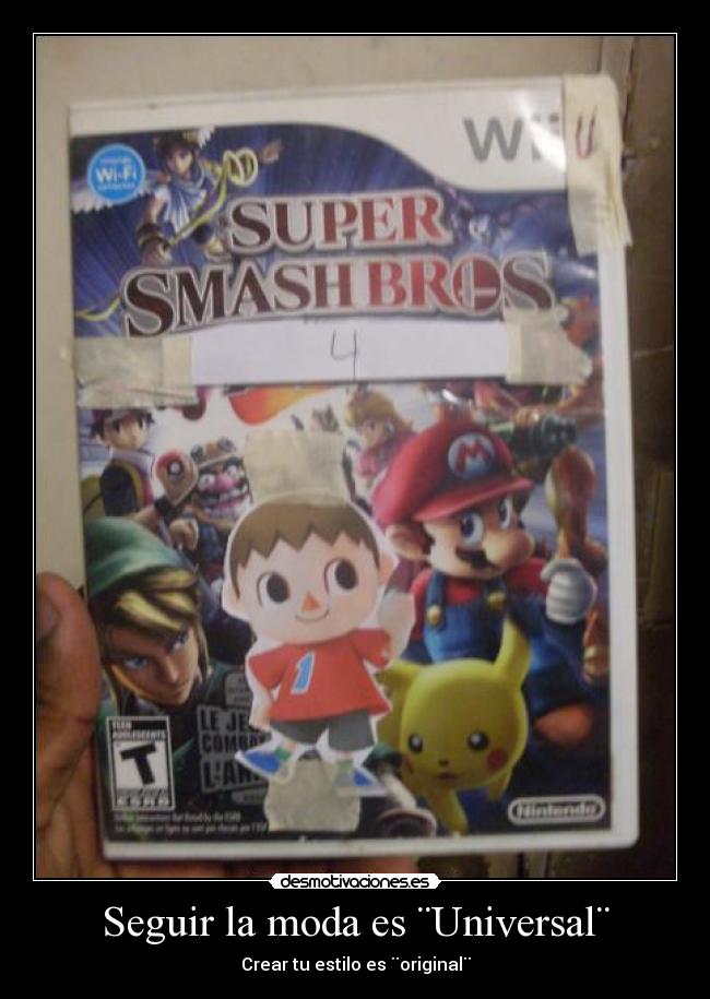 carteles super smash bros brawl wii wiiu wii moda universal estilo original desmotivaciones