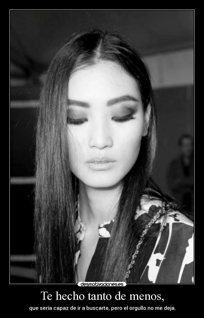 Te hecho tanto de menos, -