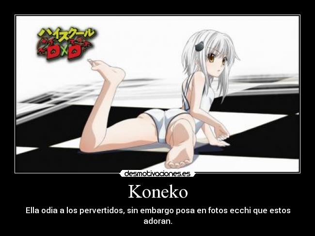 Koneko - Ella odia a los pervertidos, sin embargo posa en fotos ecchi que estos adoran.