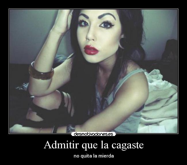 Admitir que la cagaste - no quita la mierda