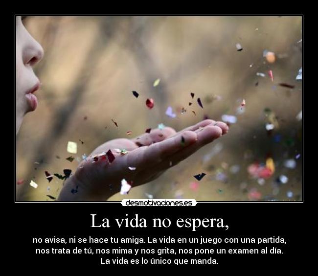 La vida no espera, -