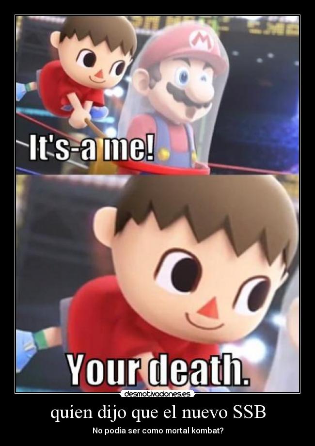 quien dijo que el nuevo SSB - No podia ser como mortal kombat?