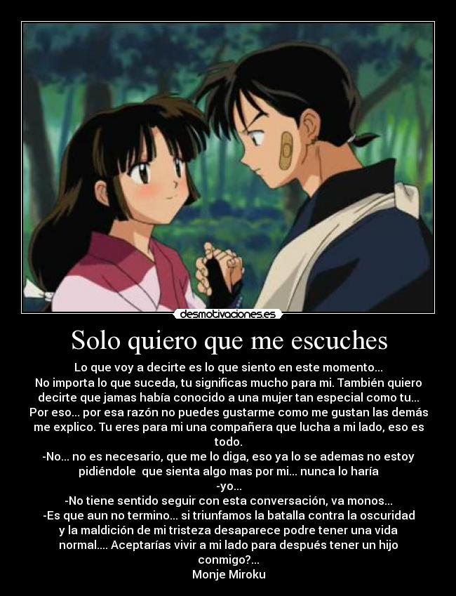 Solo quiero que me escuches -