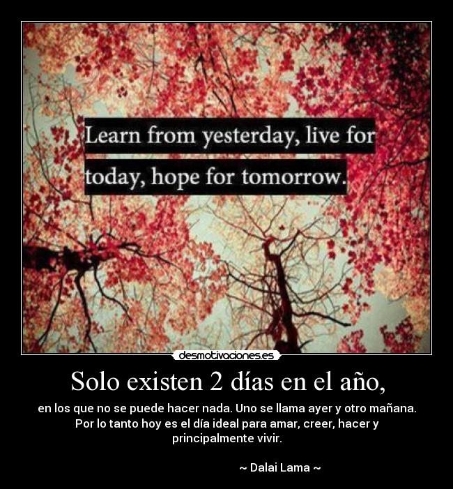 Solo existen 2 días en el año, -