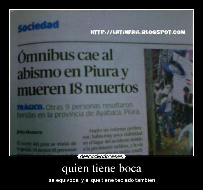 quien tiene boca - se equivoca y el que tiene teclado tambien