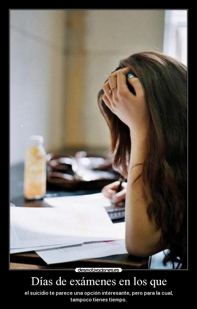 carteles examenes school desmotivaciones