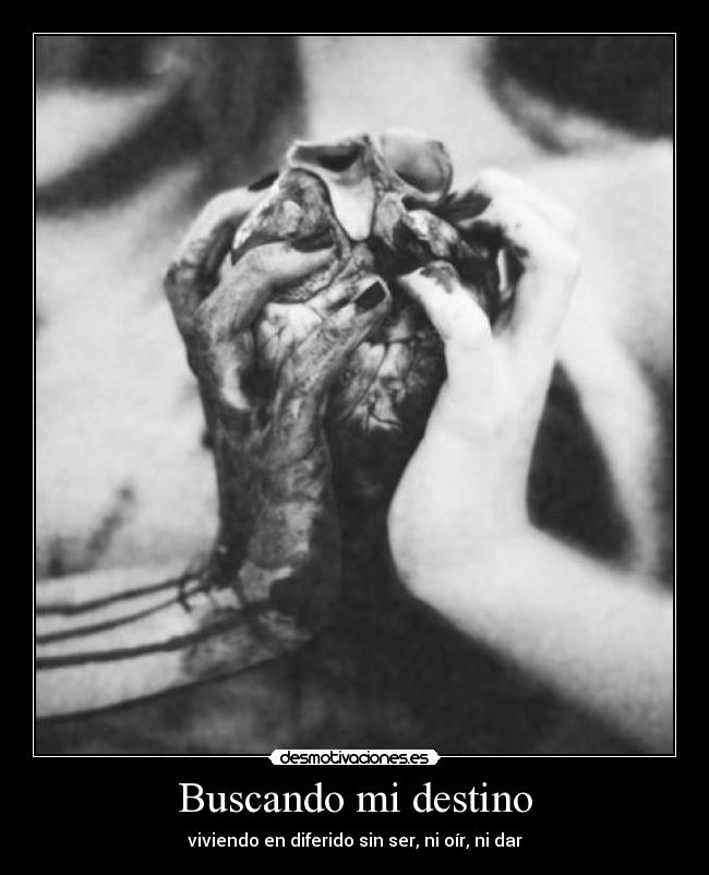 Buscando mi destino - viviendo en diferido sin ser, ni oír, ni dar