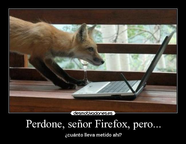 Perdone, señor Firefox, pero... - ¿cuánto lleva metido ahí?