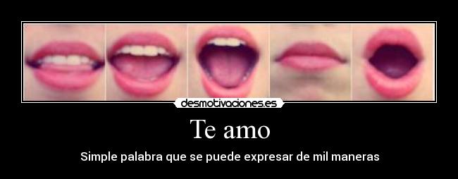 Te amo -