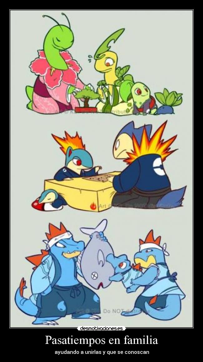 Pasatiempos en familia - ayudando a unirlas y que se conoscan