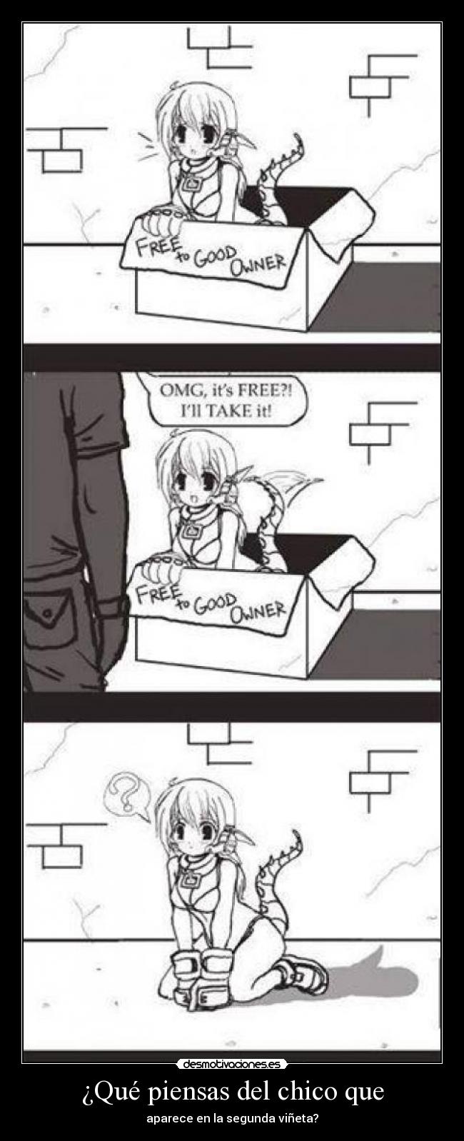 ¿Qué piensas del chico que - aparece en la segunda viñeta?