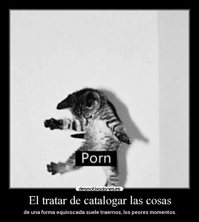 El tratar de catalogar las cosas - 