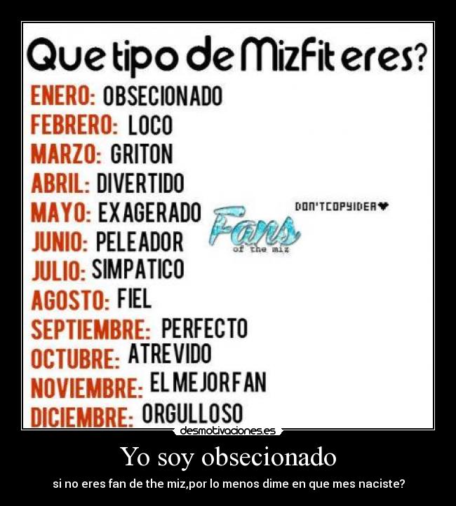 Yo soy obsecionado -