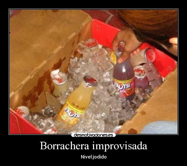Borrachera improvisada - Nivel:jodido
