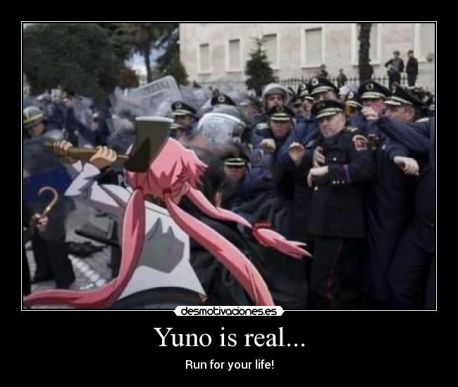 carteles sad anime mirai nikki yuno omg desmotivaciones