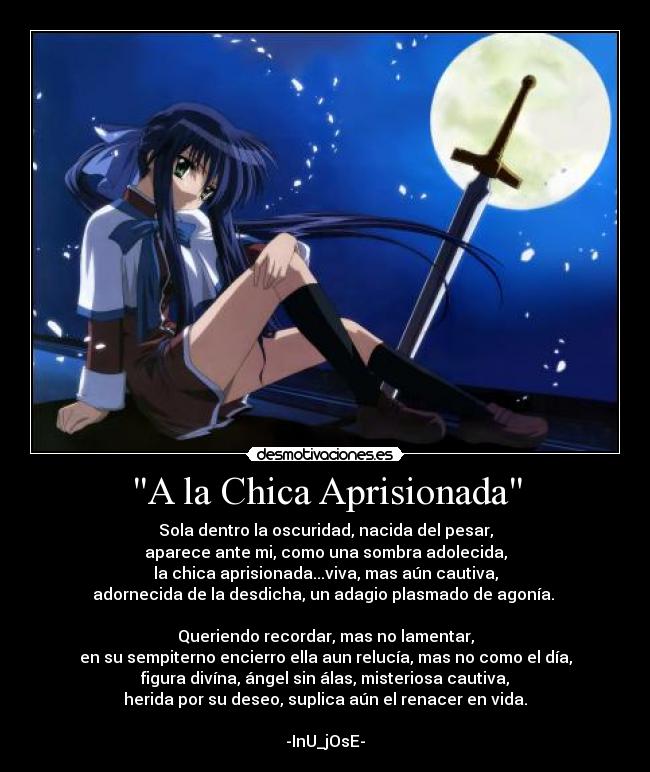 carteles rubayat chica aprisionada mai kawasumi anime kanon 2006 poema corto hecho por mi desmotivaciones