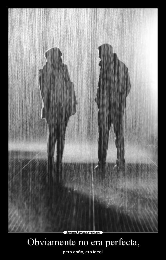 Obviamente no era perfecta, - pero coño, era ideal.