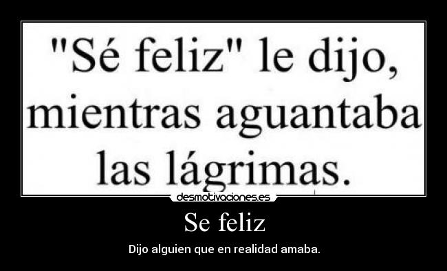 Se feliz -