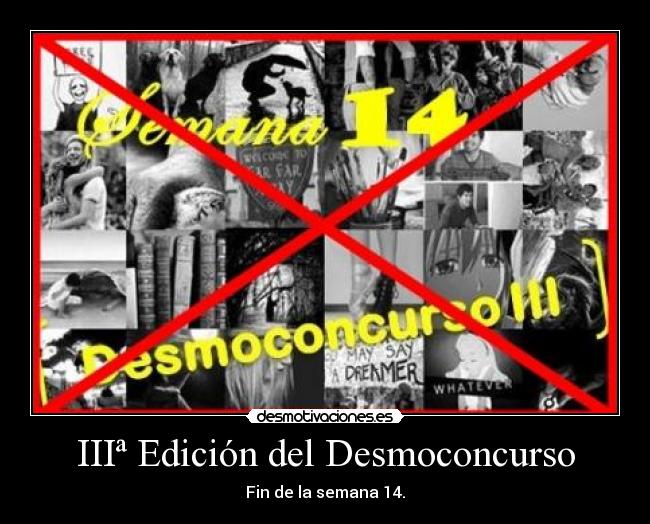 IIIª Edición del Desmoconcurso - Fin de la semana 14.