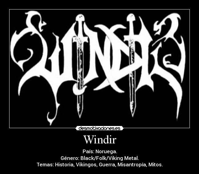 carteles windir black folk viking metal desmotivaciones