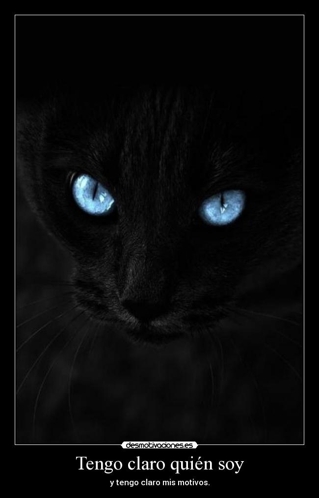 Tengo claro quién soy - y tengo claro mis motivos.