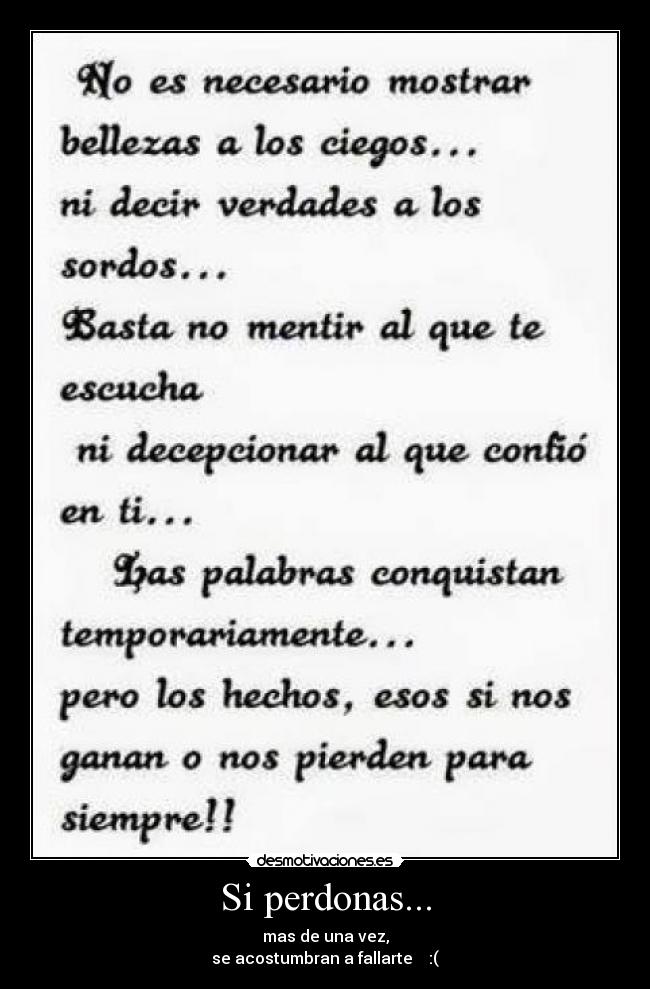 Si perdonas... - 