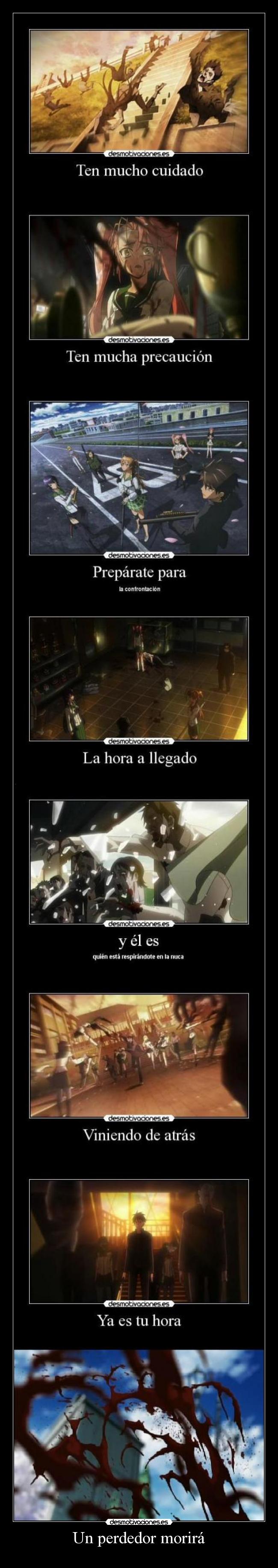 carteles anime highschool the dead tag266 fin termine esto arukardo jun supremo aburrido desmotivaciones