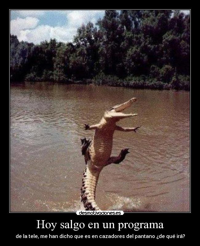 Hoy salgo en un programa -