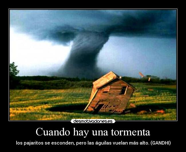 Cuando hay una tormenta Desmotivaciones
