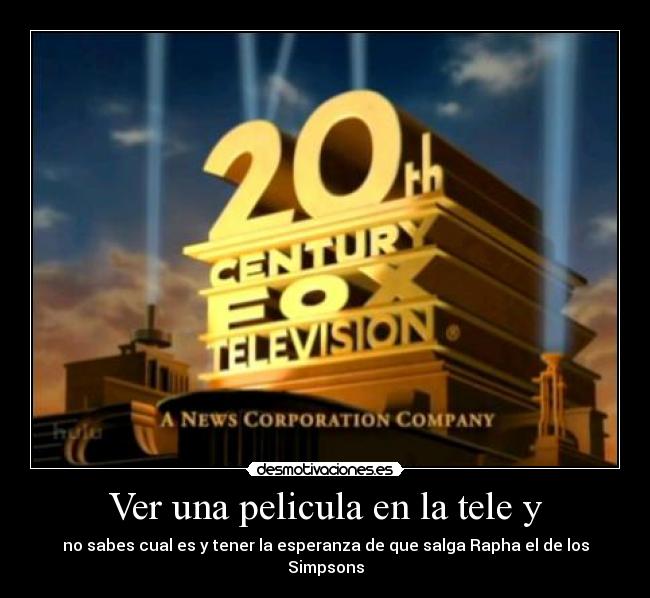 Ver una pelicula en la tele y -