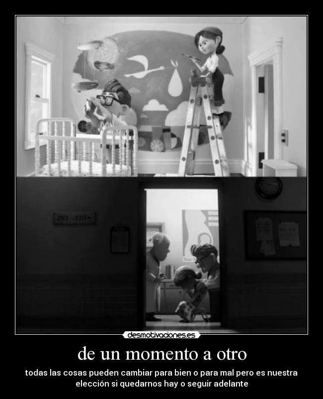 de un momento a otro -