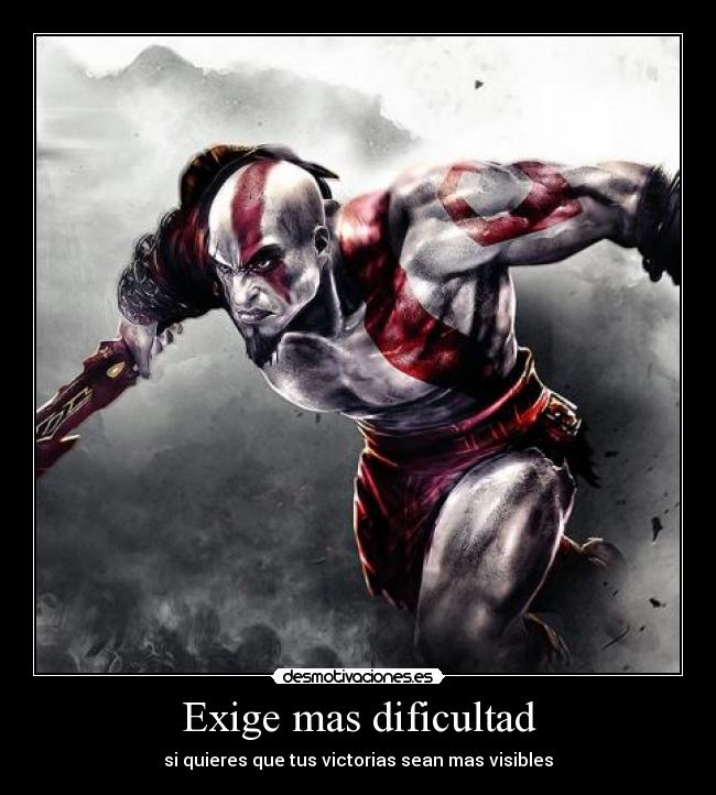 carteles dificultad lucha god war desmotivaciones