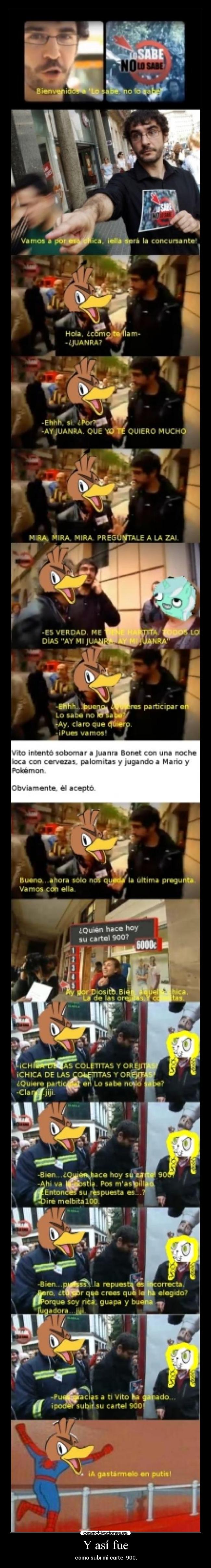 Y así fue - cómo subí mi cartel 900.