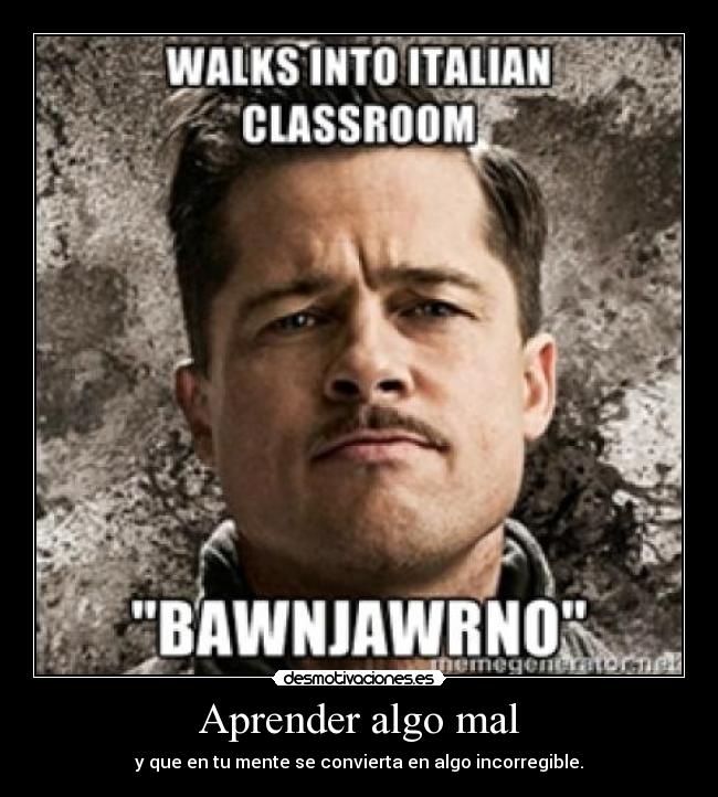 Aprender algo mal -