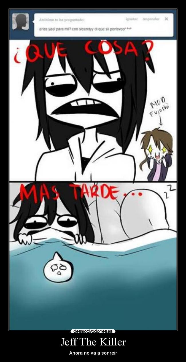carteles jeff the killer slenderman slender yaoi desmotivaciones