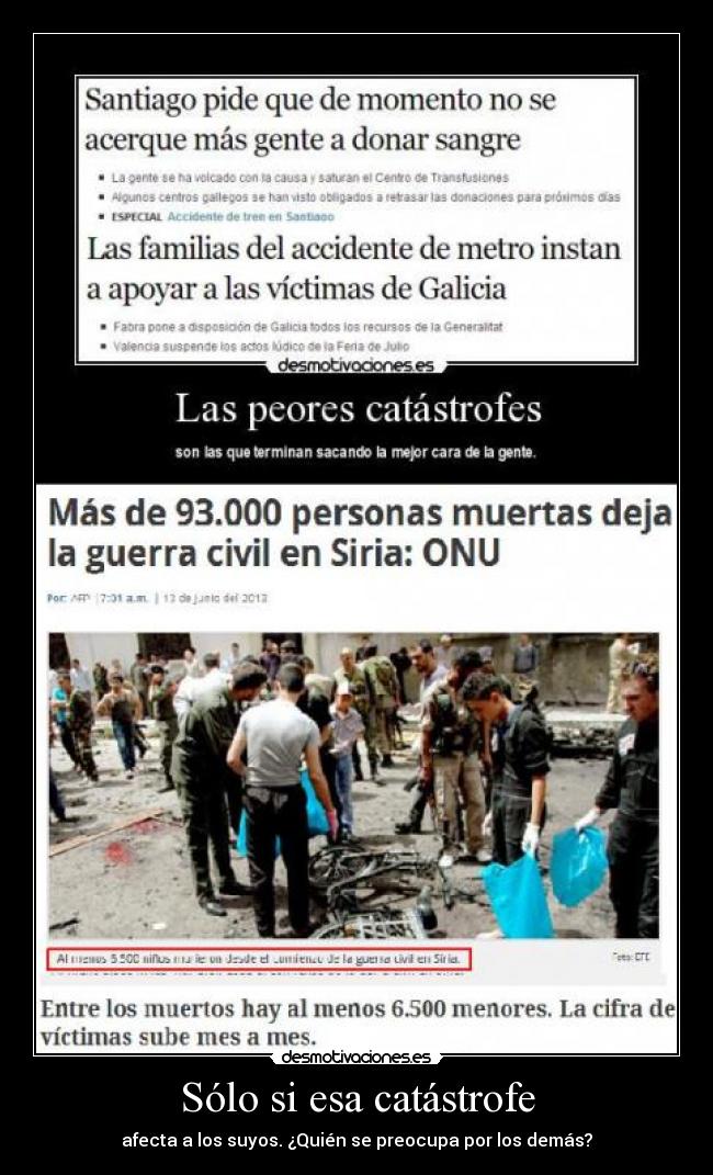 Sólo si esa catástrofe - 